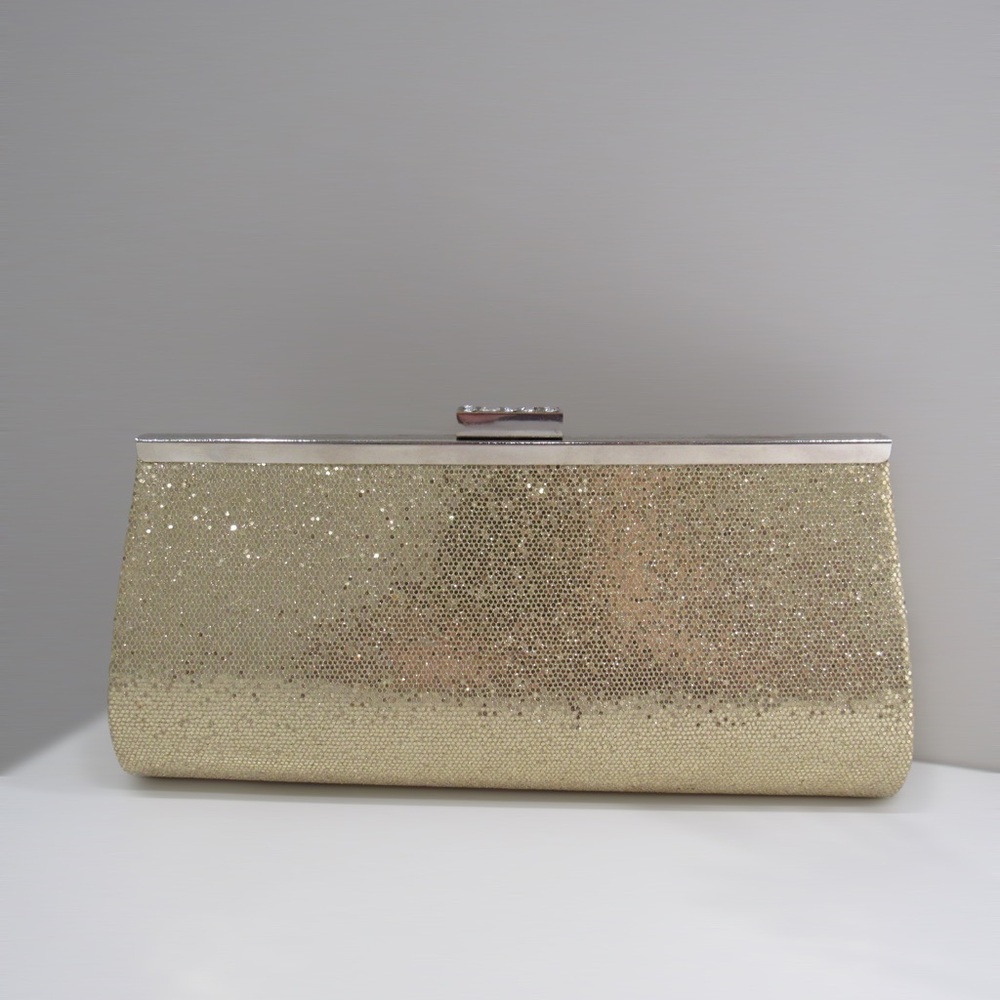 Glam Gold Glitter Evening Date Night Clutch